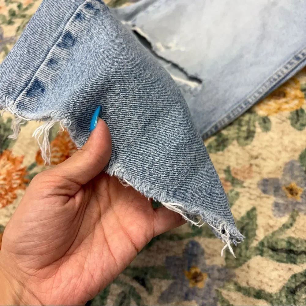 Vintage 505 Levis Jeans 33x23 Cropped Ankle Distressed